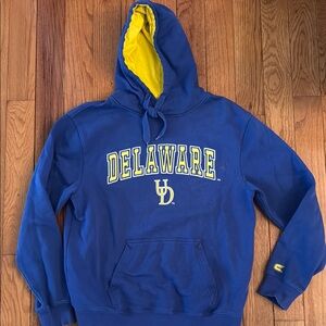 Colosseum University of Delaware Blue & Yellow Sweatshirt Large Great Condition!